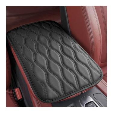 Imagem de MTRPS Almofada de console central de carro, capa de caixa de assento de couro à prova d'água, protetor antiarranhões, tampa de console central antiderrapante, decoração de interiores, serve para a