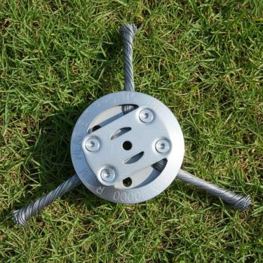 Imagem de Disco Escova Aço 3 Hastes Para Roçadeira Aparador de Grama A Bateria 24v 36v 48v