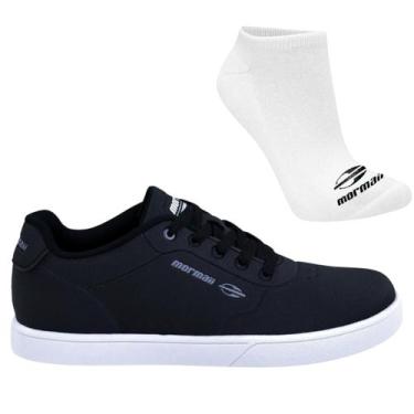 Imagem de Kit Tênis Casual Masculino Mormaii Urban Essence e Meia, 42, Preto, Br