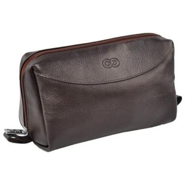 Imagem de Necessaire QUARTZO em Couro Galvani, Marrom café
