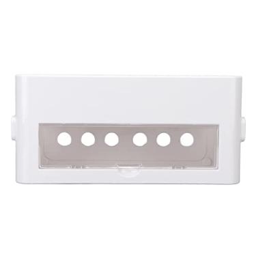 Imagem de Caixa de armazenamento de tomada de energia segura à prova de poeira organizador de fio caixa de plástico para casa média (Branca)