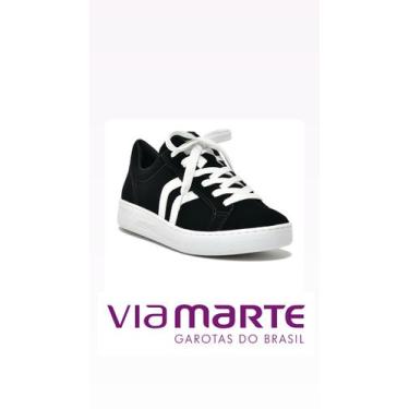 Imagem de Tênis Via Marte Casual Básico Nobuck, Preto, 35