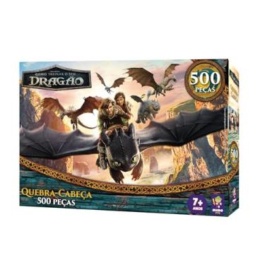 Imagem de Como Treinar Seu Dragão, quebra cabeça 500 peças, Mimo brinquedos