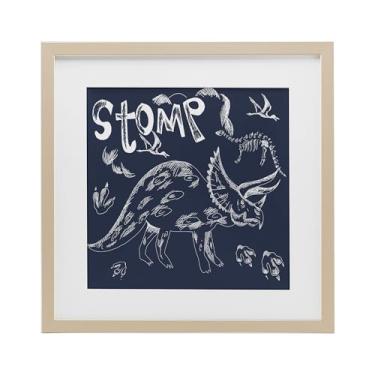 Imagem de Stupell Industries Impressão emoldurada Sketchy Stomp Dinosaur Birch Under Glass, design por HUE, MI e Sangita, 13 x 13