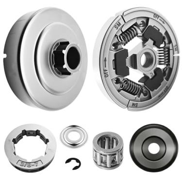 Imagem de AZXX Kit de peças de motosserra de rolamento de tambor de embreagem 7 peças para Stihl MS460 MS461 MS361 MS362 MS440 MS441, 3/20.3 cm 7T Sprocket Rim Clutch Assy Washer for Stihl OEM Parts Motosserras