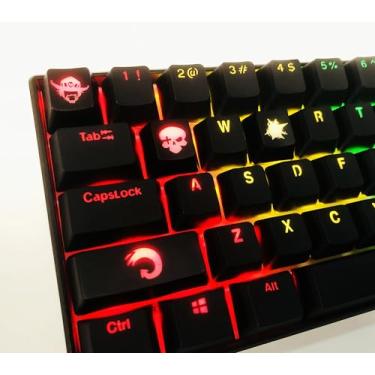 Imagem de IYTYIR Overwatch Conjunto de teclas retroiluminadas Hero para jogos para teclado mecânico Cherry MX DVA Mercy Ana (McCree)