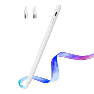 Imagem de Caneta Stylus para iPad com rejeição da palma e sensibilidade de inclinação, carregamento rápido de 5 minutos para uso 1H, caneta Apple Pencil para iPad 6/7/8/9/10, Pro 12.9 e 27.9 cm, Air3/4/5, mini
