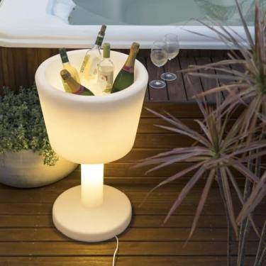 Imagem de Luminária Champanheira com LED Funny Drinking Decorativa para Festas Balde de Gelo Iluminado Ambiente