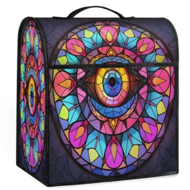 Imagem de Kitchen Aid Mixers Capa de vidro olho turco colorido para batedeira de 6 a 8 litros com bolso com zíper capas de armazenamento de utensílios de cozinha capas de utensílios de cozinha para batedeira de