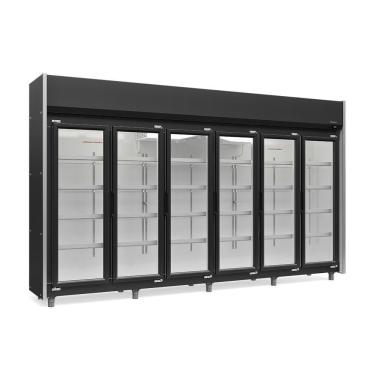 Imagem de Refrigerador Expositor Vertical 2340 Litros Preto Gelopar Geas-6p 220V