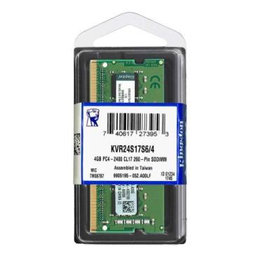 Imagem de Memória RAM para Notebook DDR4 4GB 2400MHz Kingston - KVR24S17S6/4