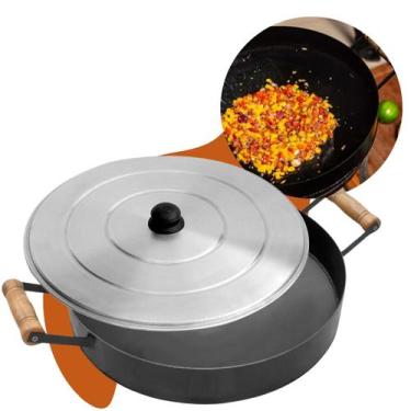 Imagem de Disco Entrevero Lareira Churrasco Panela Grande Cozinha 50cm Tacho Fer