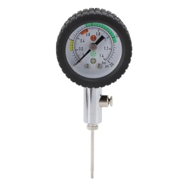 Imagem de Alomejor Pressão da Bola, Construção de Metal Com Fácil Leitura Agulha de Medição PSI Precisa para Basquete de Futebol (com anel de borracha)