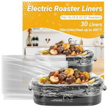 Imagem de Forros de torradeira elétrica de 30 unidades, serve para torradeiras de 16, 18, 22 litros, forros de forno, sacos de plástico para limpeza instantânea, 45 x 86 cm