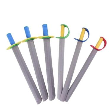 Imagem de MERIGLARE 6 peças de espadas de espuma, lembrancinhas de festa, fantasia de Halloween para crianças, brinquedos de espada para atividades de aniversário