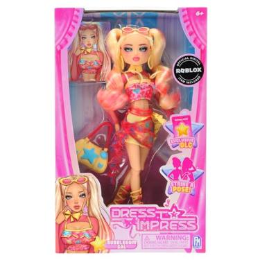 Imagem de Dress To Impress Fashion Doll Bubble Gum Boneca da moda com Outfit e acessórios, Look Trendy e jogo de role, brinquedo de vestir | Roblox
