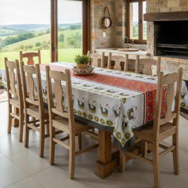 Imagem de Toalha de mesa retangular 6 lugares plástica térmica estampada - UZOO