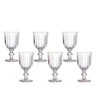 Imagem de Taça Agua Vinho Vidro Borda Dourada 260ml Filete