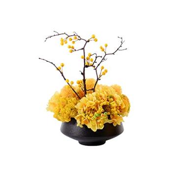 Imagem de LMJYU Conjunto de arte floral de hortênsia de silicone de flores artificiais para ambientes internos para decoração de mesa de decoração de salão de exposições de hotel