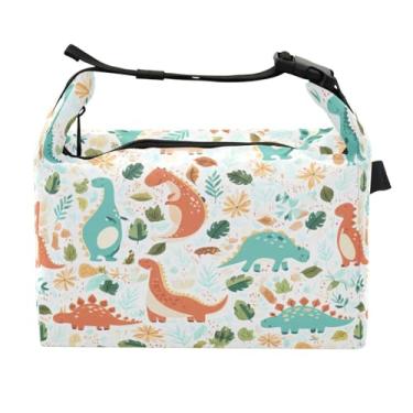 Imagem de STAYTOP Lancheira fofa de dinossauro com fivela de alça, lancheira isolada para meninos e meninas lancheira para trabalho escolar