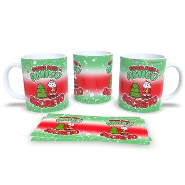 Imagem de Caneca de Natal Decorativa em Cerâmica, 325ml, Design Festivo com Rena e Árvores de Natal, Branca com Detalhes em Vermelho e Verde (15343)