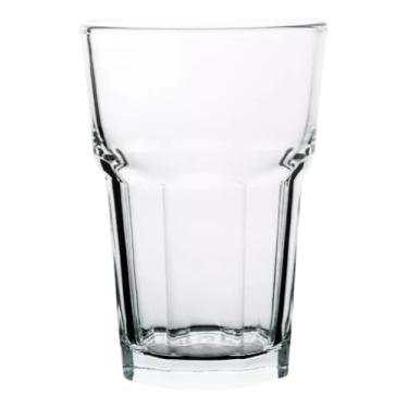 Imagem de Copos de Vidro Transparente, 350ml, Kit com 3 Unidades, 12cm Altura, Design Empilhável, para Sucos e Bebidas