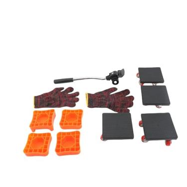 Imagem de Pissente Carrinho de Móveis, 4PCS Aço Carbono Movedores Com Rodas Giratórias de 360 Graus e Ferramenta de Elevação, para Mover Camas Sofás Mesas Geladeiras Em Pisos de Madeira ou Cerâmica