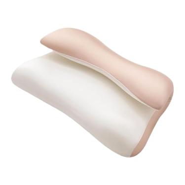 Imagem de AFXGUSD Travesseiro Cervical Leve para Dormir, com Suporte de Espuma Viscoelástica, Ideal para O Quarto, Perfeito para Presentear, Rosa, Tamanho real