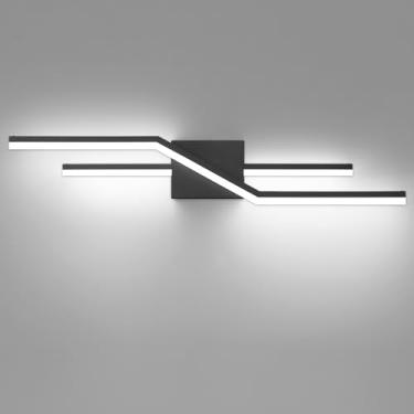 Imagem de SOLFART Luminária De Banheiro Preta Com Regulagem 32" Para Iluminação Parede Led Moderna D