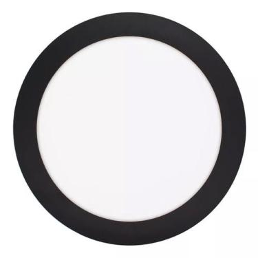 Imagem de Luminária Plafon Embutir Redondo Led 18W Preto Bivolt 6K - Llum
