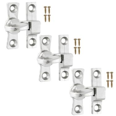 Imagem de Tranqueta Fecho Trinco Postigo Bico Virado Porta Janela Portinhola de Alúminio | 03 Un