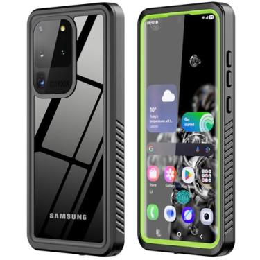 Imagem de ZWWADR Capa protetora de tela integrada à prova d'água para Samsung Galaxy S20 Ultra [corpo inteiro à prova de choque] [3 m militar à prova de choque] Capa de telefone subaquática à prova de poeira