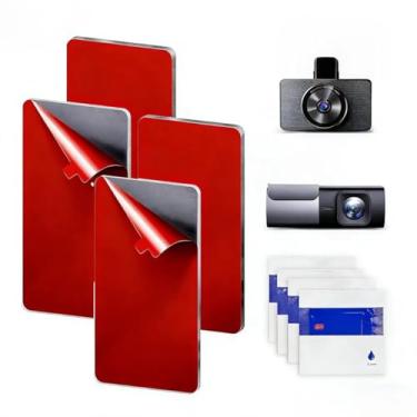 Imagem de LDZJHTYY 4 peças 3M fita de montagem resistente dupla face, retangular, 7 x 3,6 cm, almofadas adesivas de dupla face resistentes ao calor, à prova d'água, almofadas adesivas fortes para carro