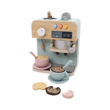 Imagem de Conjunto De Cozinha De Brinquedo De Madeira Para Crianças Com Máquina 