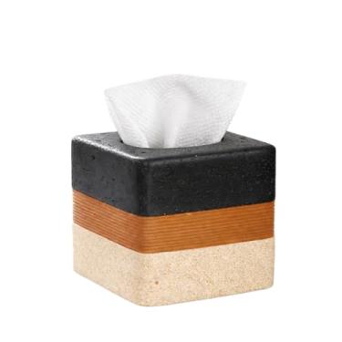 Imagem de Capa para caixa de lenços de papel quadrado de resina facial, dispensador de papel, decoração de casa para banheiro, penteadeira, bancada, sala de estar, quarto, escritório, cômoda, acessórios de mesa