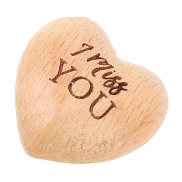 Imagem de Walmeck Pingente de Madeira Em Forma de Coração para Decoração de Casa, Decoração de Colar de Joias Românticas, Pingente de Coração de Madeira Distinto para Uso Pessoal, Presentear ou