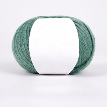Imagem de Fio de lã de peso médio para tricô - ultra macio e sem coceira, ideal para suéteres, cachecóis e chapéus, artesanato de tricô manual (verde)