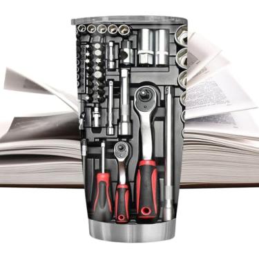 Imagem de Garrafa De Água Isolada, Copo Térmico Inoxidável de 590ml Anti-escape, Copo Térmico Para Café E Bebidas, Para Homens Pai Marido Namorado Aniversário Viagem Escritório Escola