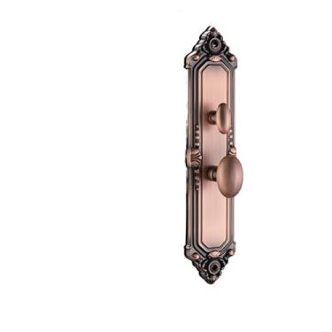 Imagem de Fechadura de porta de vila, estilo europeu, alça grande, antifurto, maçaneta de madeira, maçaneta de porta de madeira, fechadura mecânica