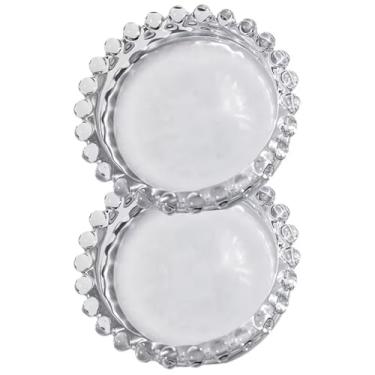 Imagem de YIMART Suporte de bandeja de castiçal de acrílico transparente, 9 cm placas de pilar de aromaterapia redondas transparentes para mesa de jantar, casamento, uso doméstico (2 peças de placa de acrílico)