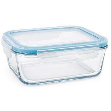 Imagem de Pote Travessa de Vidro Hermética com Tampa, 640ml, Livre de BPA, Resistente a Temperaturas até 300°C, Ideal para Marmitas e Armazenamento de Alimentos