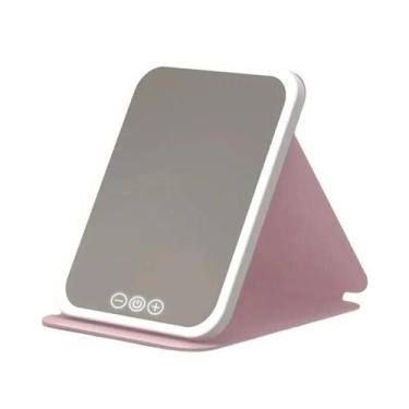 Imagem de Espelho De Maquiagem LED Regulável Com Carregamento USB, 3 Modos De Lu