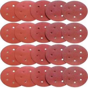 Imagem de 30 X Lixas Disco Grão 9 Polegadas 225Mm 6 Furos Lixadeira - Magazine G