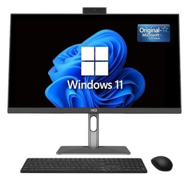 Imagem de Computador All In One 24", Intel Core I5 11400 11ª Geração, 16GB DDR4, SSD 512GB, Windows 11 Original, Webcam, Wifi, Bluetooth, HQ Silver AIHQP-013