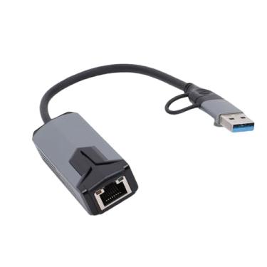 Imagem de Generic Adaptador Ethernet 5G USB 3.0, Dongle de Rede LAN USB A para RJ45 de Alta Velocidade de 5000 Mbps Com Caixa de Liga de Alumínio para Operacional de Laptop PC, Adaptadores de