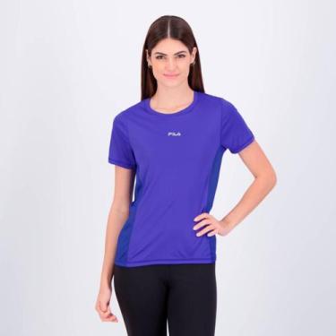Imagem de Camiseta Fila Core Run Feminina Azul Royal, GG