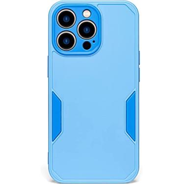 Imagem de MAALYA Capa para iPhone 13/13 Mini/13 Pro/13 Pro Max, TPU fosco macio ultrafino à prova de choque proteção à prova d'água capa de pára-choques de corpo inteiro (Cor: azul, Tamanho: 13pro max 6,7 polegadas)