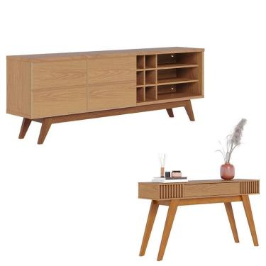 Imagem de Rack Bancada Noronha 1.8 Com Aparador Riviera Freijó - Colibri