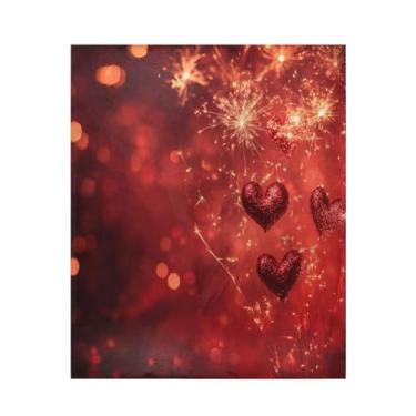 Imagem de Blueangle Cobertor de fogos de artifício dos namorados super macio e quente, 127 x 152 cm, leve para todas as estações, cobertor aconchegante para cama, sofá, sofá, fácil de cuidar (86)