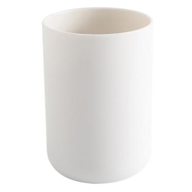 Imagem de Aqur2020 Recipiente de Viagem para Escova de Dentes, Suporte Duplo Com Compartimento para Pasta de Dente, Copo de Banheiro de Material PP Leve para Casa e Viagens, Design de Borda Suave, (Branca)